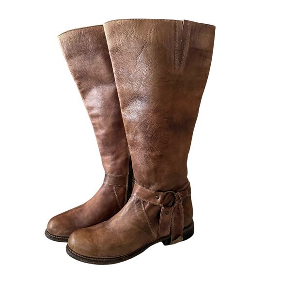 Bed Stu Tall Brown Leather Boots Women’s 8 - Picture 1 of 11